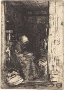 Den gamle kvinde med klude af James Abbott McNeill Whistler