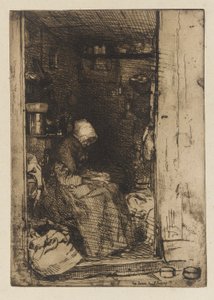 Den gamle kvinde med klude af James Abbott McNeill Whistler