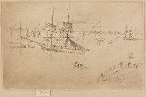 Lagune - middag af James Abbott McNeill Whistler