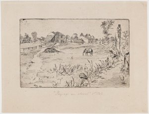Landskab med heste af James Abbott McNeill Whistler