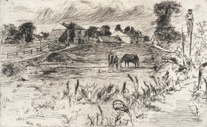 Landskab med heste af James McNeill Whistler