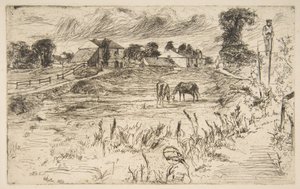 Landskab med hesten af James McNeill Whistler