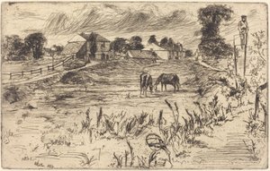 Landskab med hesten af James Abbott McNeill Whistler