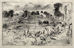Landskab med hesten af James McNeill Whistler