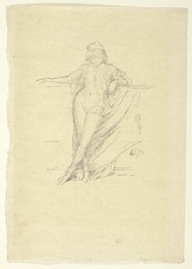 Lille draperet figur, skæv af James Abbott McNeill Whistler