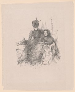 Mor og datter [La Mère Malade] af James McNeill Whistler