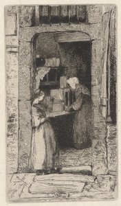 Mustard Woman, en af tolv raderinger fra naturen af James Abbott McNeill Whistler