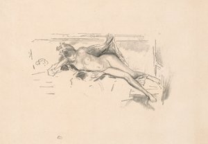 Nøgenmodel, liggende af James Abbott McNeill Whistler