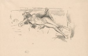 Nøgenmodel, liggende af James Abbott McNeill Whistler