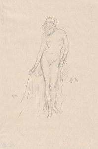 Nøgenmodel, stående af James Abbott McNeill Whistler