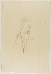 Nøgenmodel, stående af James Abbott McNeill Whistler
