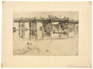 Den gamle Putney Bridge af James Abbott McNeill Whistler