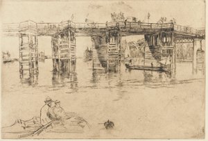 Den gamle Putney Bridge af James Abbott McNeill Whistler