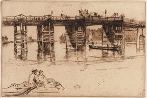 Den gamle Putney Bridge af James Abbott McNeill Whistler