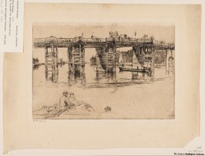 Den gamle Putney Bridge af James Abbott McNeill Whistler