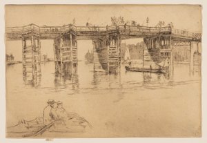 Den gamle Putney Bridge af James Abbott McNeill Whistler