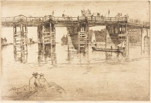 Den gamle Putney Bridge af James McNeill Whistler