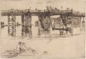 Den gamle Putney Bridge af James McNeill Whistler