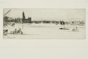 Old Westminster Bridge af James Abbott McNeill Whistler