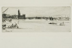 Old Westminster Bridge af James Abbott McNeill Whistler