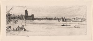 Old Westminster Bridge af James Abbott McNeill Whistler