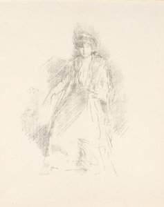 Portræt af en ung kvinde iført hat [Miss Seaton] af James Abbott McNeill Whistler
