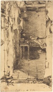 Rag Pickers, Mouffetard District, Paris af James Abbott McNeill Whistler