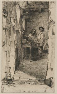 Rag Pickers, Mouffetard District, Paris af James Abbott McNeill Whistler