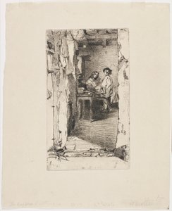 Rag Pickers, Mouffetard District, Paris af James Abbott McNeill Whistler