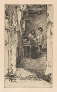 Rag Pickers, Mouffetard District, Paris af James Abbott McNeill Whistler