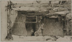 Rag Pickers, Mouffetard District, Paris af James Abbott McNeill Whistler