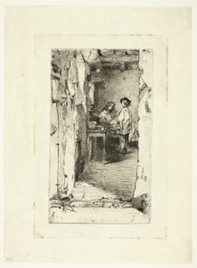 Rag Pickers, Mouffetard District, Paris af James Abbott McNeill Whistler