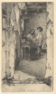 Rag Pickers, Mouffetard District, Paris af James Abbott McNeill Whistler