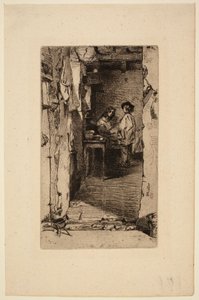 Kludeindsamlere, Quartier Mouffetard, Paris af James McNeill Whistler