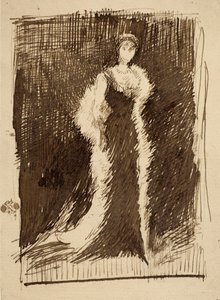 Skitse efter "Arrangement in Black: Lady Meux"