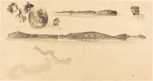 Skitser på Kystundersøgelsespladen af James Abbott McNeill Whistler
