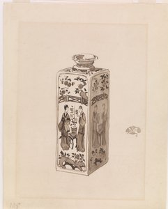 Firkantet beholder med lang hals af James Abbott McNeill Whistler
