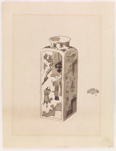 Firkantet beholder med ekspanderende hals af James Abbott McNeill Whistler