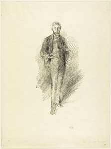 Studie: Joseph Pennell af James Abbott McNeill Whistler