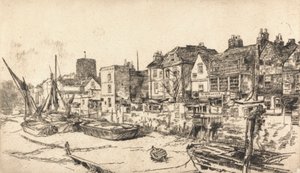 Adam og Eva Tavern, Old Chelsea af James Abbott McNeill Whistler