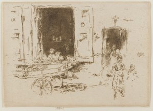 The Barrow - Marolles-distriktet, Bruxelles af James Abbott McNeill Whistler