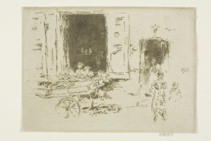 The Barrow - Marolles-distriktet, Bruxelles af James Abbott McNeill Whistler