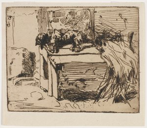 Hunden på kennelen af James Abbott McNeill Whistler