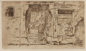 Fiskebutikken, Venedig af James Abbott McNeill Whistler
