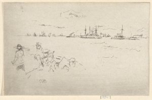 The Fleet: Monitors, fra Jubilee Set af James Abbott McNeill Whistler