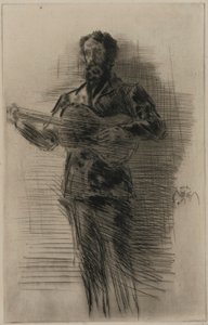 Guitarspilleren (M.W. Ridley) af James Abbott McNeill Whistler