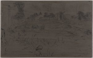 Landskabet med hesten af James Abbott McNeill Whistler