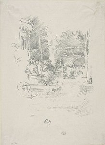 Den Lille Café au Bois af James Abbott McNeill Whistler