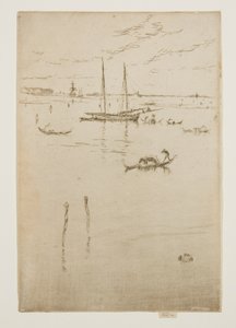 Den lille lagune, fra de tolv raderinger, også kendt som det første sæt i Venedig af James McNeill Whistler