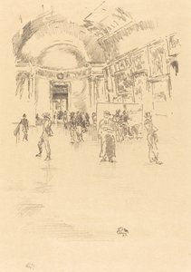 The Long Gallery, Louvre af James Abbott McNeill Whistler